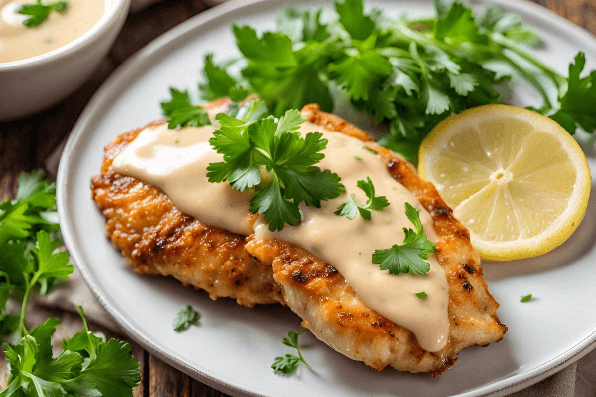 Baked Chicken Cutlets in Cream