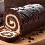 Sliced choco roll with filling