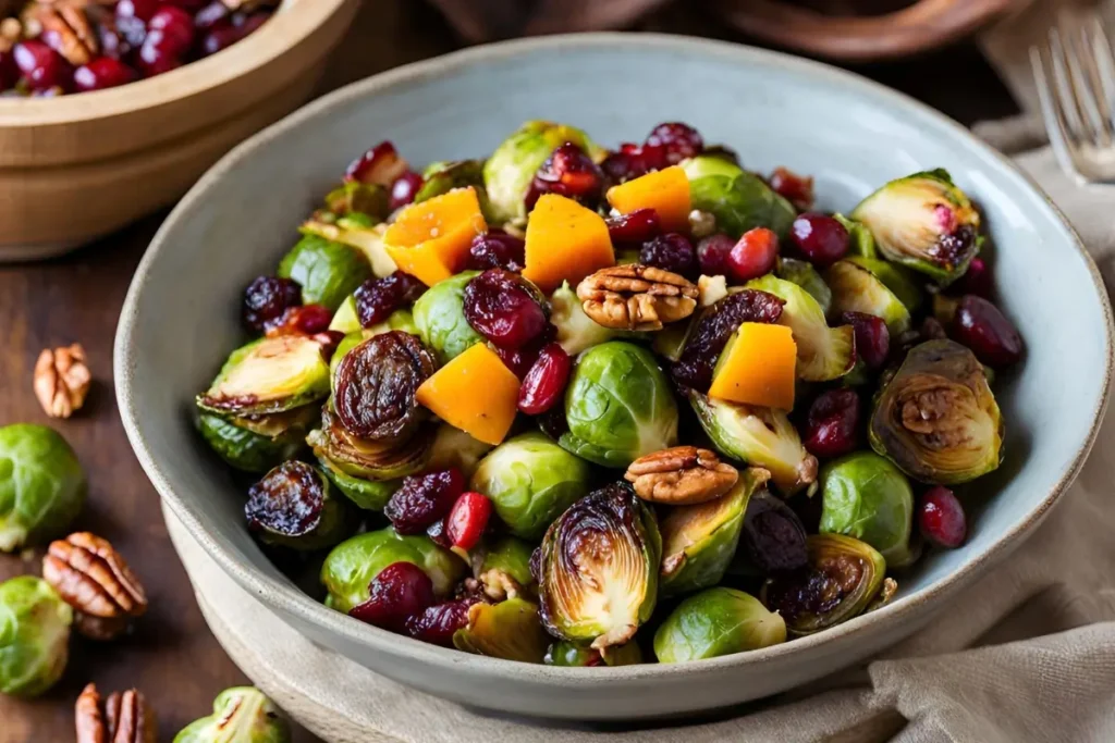 Fall-inspired Brussels sprouts dish	